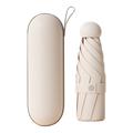 Travel 5-Fold Mini Umbrella with UV Protection - Beige