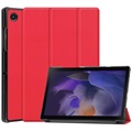 Tri-Fold Series Samsung Galaxy Tab A8 10.5 (2021) Folio Case - Red
