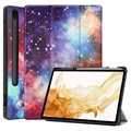 Tri-Fold Series Samsung Galaxy Tab S7+/S8+ Folio Case - Black