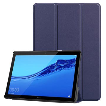 Tri-Fold Series Huawei MediaPad T5 10 Folio Case - Dark Blue