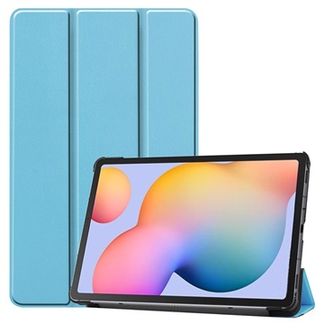 Tri Fold Series Samsung Galaxy Tab S6 Lite Folio Case Baby Blue