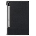 Tri-Fold Series Samsung Galaxy Tab S7 FE Smart Folio Case - Black