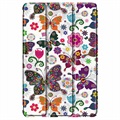 Tri-Fold Series Samsung Galaxy Tab S7 FE Smart Folio Case - Butterflies / Flowers