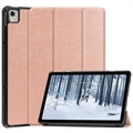 Tri-Fold Series Nokia T21 Smart Folio Case - Rose Gold