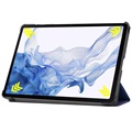 Tri-Fold Series Samsung Galaxy Tab S8 Smart Folio Case - Dark Blue