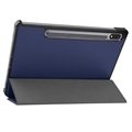 Tri-Fold Series Samsung Galaxy Tab S8 Smart Folio Case - Dark Blue