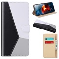 Tricolor Series iPhone 11 Pro Wallet Case - Black / Grey / White