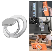 Triple Folding MagSafe Ring with Stand for Phone - Silver