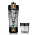 Tritan Electric Protein Shaker Bottle - USB Rechargeable, 650ml - Black