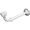 U-Shape Aluminum Surveillance Camera Mount with Telescopic Arm - White