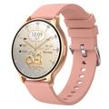 U23 Ultra-Slim AMOLED Unisex Smartwatch with 100+ Sports Modes - Gold / Pink
