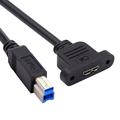 U3-083-BM 50cm Type-B USB 3.0 Male to Micro 3.0 Type-B Female Screw Mount Type Extension Cable 5Gbps