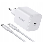 Ugreen X524 45W GaN USB-C Wall Charger with USB-C Cable - White