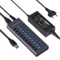10-port USB 3.0 Hub with Individual Power Switches - Grey