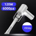 USB Rechargeable Cordless Car Vacuum Cleaner 6000Pa - White