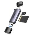 Ugreen CM185 USB-A/USB-C SD and microSD Card Reader - Grey