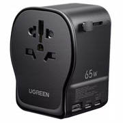 Ugreen S550 Travel Adapter - 65W, 3.25A, USB-A, 2x USB-C - Black