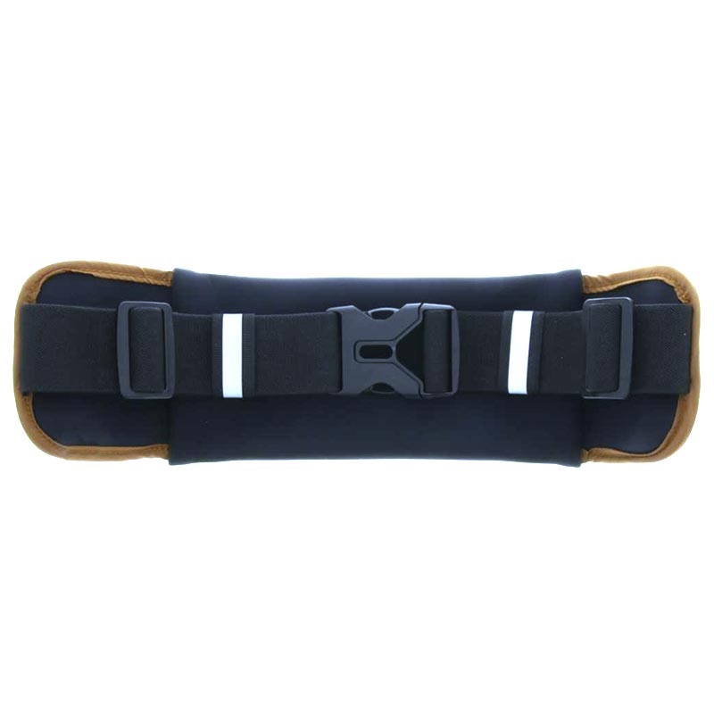 black reflective belt