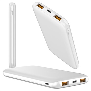 Ultra-Slim QC3.0&PD USB-C Fast Power Bank - 10000mAh - White