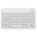 Ultra-Thin Quiet Bluetooth Keyboard for PC, Tablet, iPad, Phone, TV - White