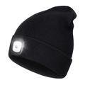 Unisex Knitted LED Beanie Hat - Black