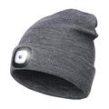 Unisex Knitted LED Beanie Hat - Grey