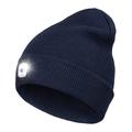 Unisex Knitted LED Beanie Hat - Navy Blue