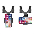 Universal 360 Rotary Rear View Mirror Car Holder - Black