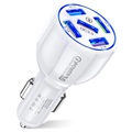 Universal 5xUSB Fast Car Charger - QC3.0 - White