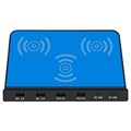 Universal 9-in-1 Charging Station - EU Plug - Blue / Black