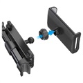 Universal Adjustable Headrest Car Holder - 12-19cm - Black
