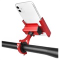 Universal Aluminium Bike Handlebar Phone Holder - Red