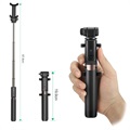Universal 3-in-1 Bluetooth Selfie Stick & Tripod - Black