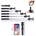 Universal 3-in-1 Bluetooth Selfie Stick & Tripod - Black