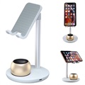 Universal Desktop Holder with Bluetooth Speaker K2-Pro - Silver / Gold