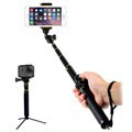 Universal Extendable Selfie Stick & Bluetooth Camera Shutter H611 - Black