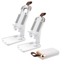 Universal Portable Desktop Stand for Tablet/Smartphone - White