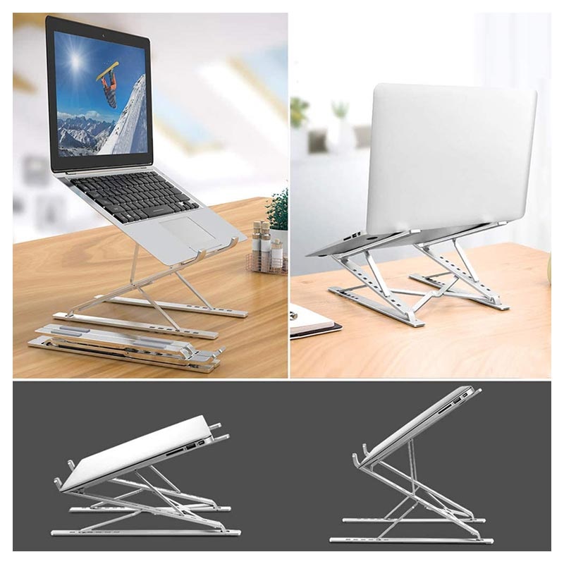 Universal Foldable Multiangle Laptop Stand N8 17.3 Silver