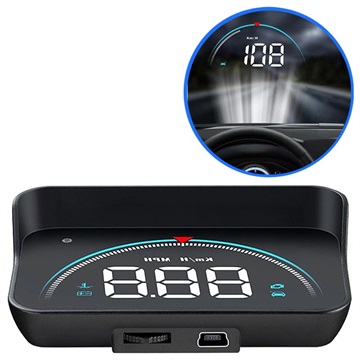 Universal Heads Up Display Digital Car Speedometer - Black