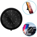 Universal Magnetic Air Vent Car Holder with Clock - Black
