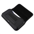 Universal Oxford Belt Clip Case with Card Holder - 5.4" - Black