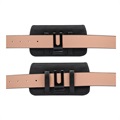 Universal Oxford Belt Clip Case with Card Holder - 6.9"-7.2" - Black