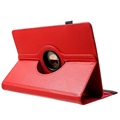 Universal Rotary Folio Case for Tablets - 9-10" - Red