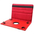 Universal Rotary Folio Case for Tablets - 9-10" - Red