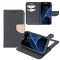 Smart & Fancy Universal Smartphone Wallet Case - 5.5" - Black / Beige