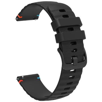 Universal Smartwatch Silicone Strap - 18mm - Black