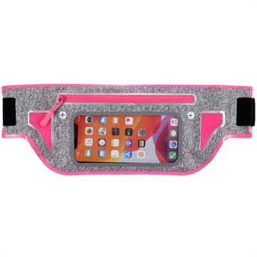 Universal Sports Waist Bag for Smartphones - 7" - Varm Rosa