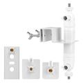 Universal Stainless Steel 3-Way Mount for Surveillance Camera - White