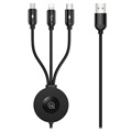 Usams CC088 Apple Watch Wireless Charger / 3-in-1 Cable - 1.2m - Black