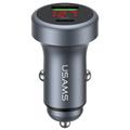 Usams CC327 C44 Dual-Port Car Charger 45W with Voltage Display